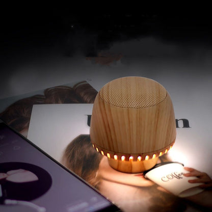 Portable Mushroom Small Audio TWS Pair Box LED With Night Light