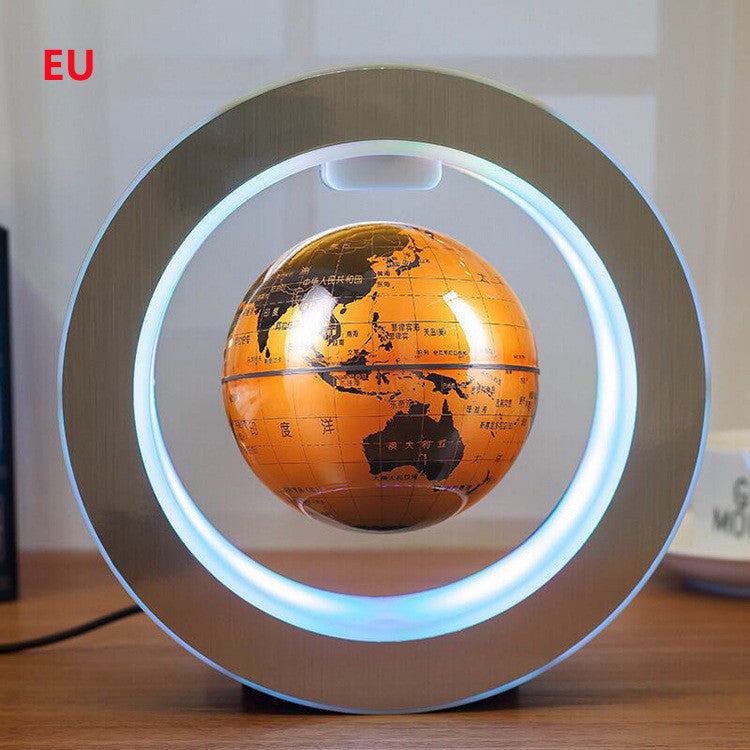 Round LED World Map Floating Levitation Light