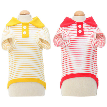 Pets Striped polo shirt Clothes