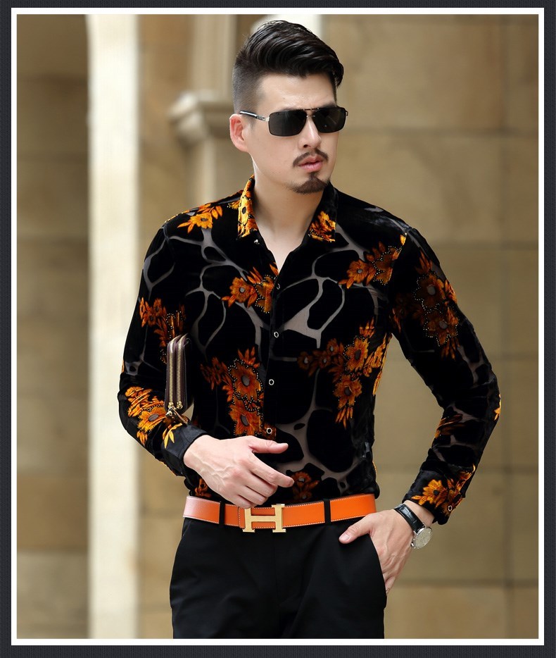 Men Long Sleeve Slim Fashion Shirt