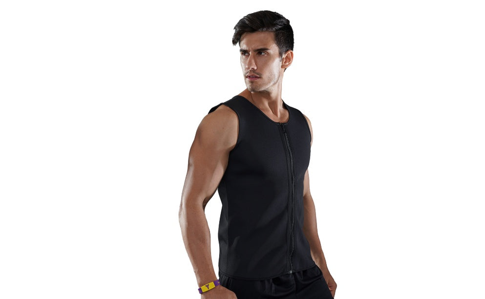 Fitness sports sweat sweat zipper vest