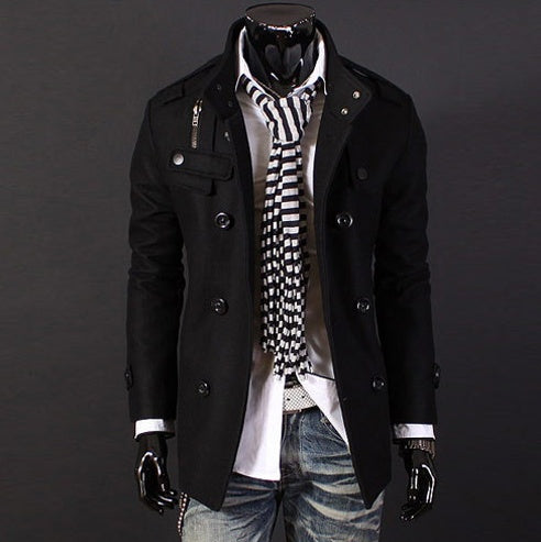 Men Fashion Woolen Coat