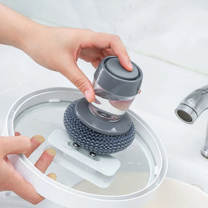 Kitchen Soap Dispensing Push-type Brush