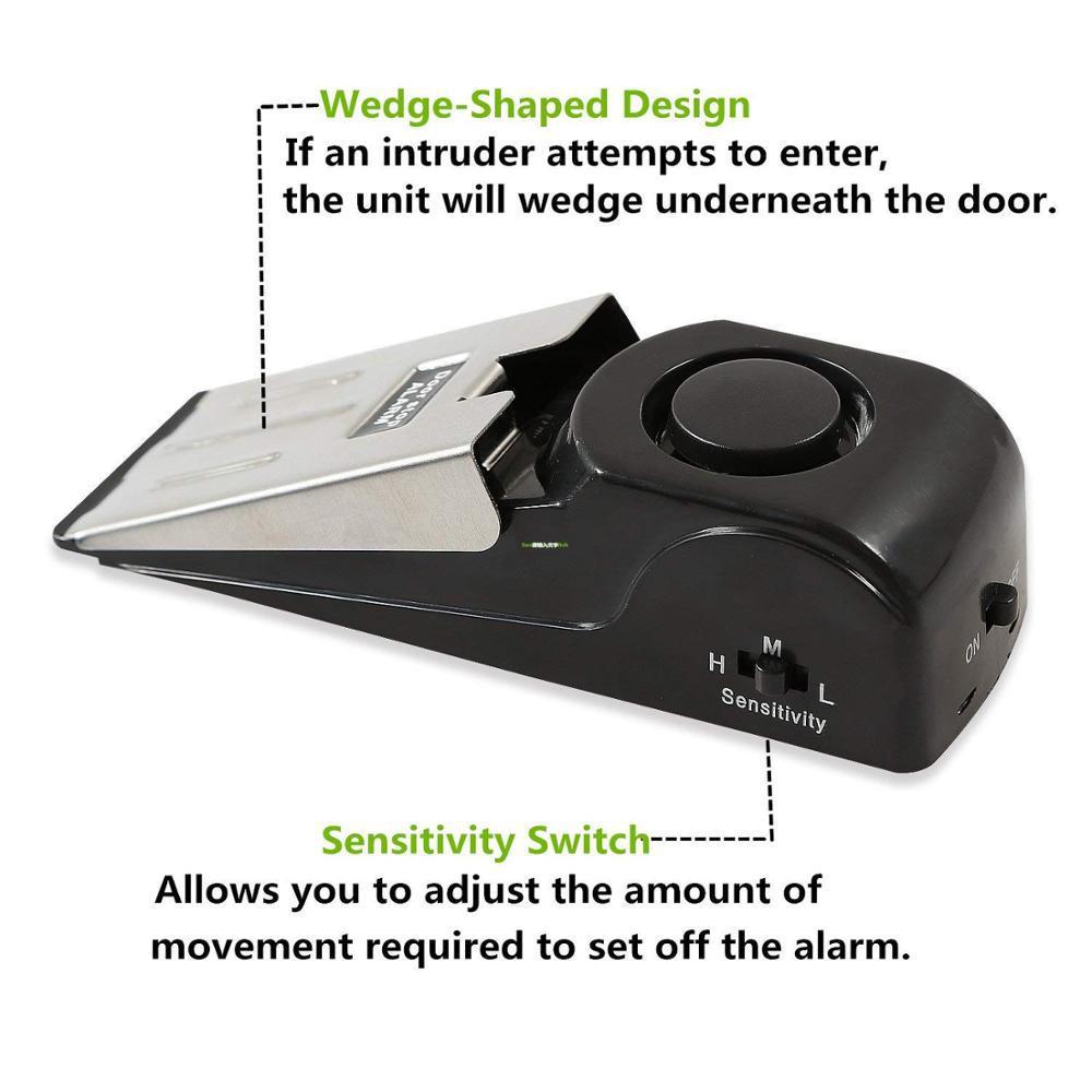 Wedge Door Stop Alarm System Device