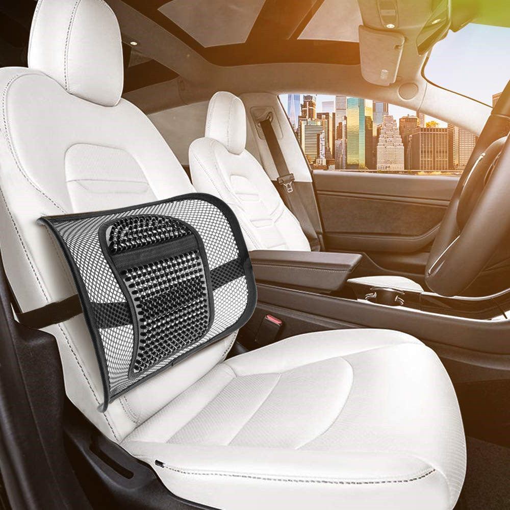 Car Dual-purpose Leather Massage Cushion