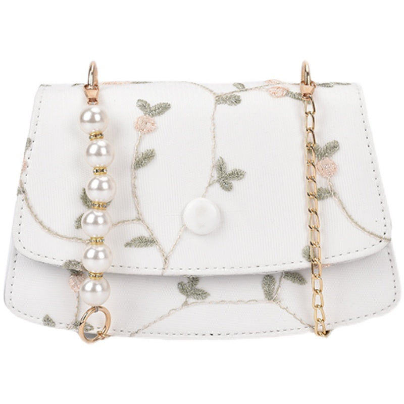 Women Chain Pearl Messenger Bag