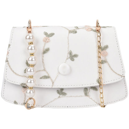 Women Chain Pearl Messenger Bag