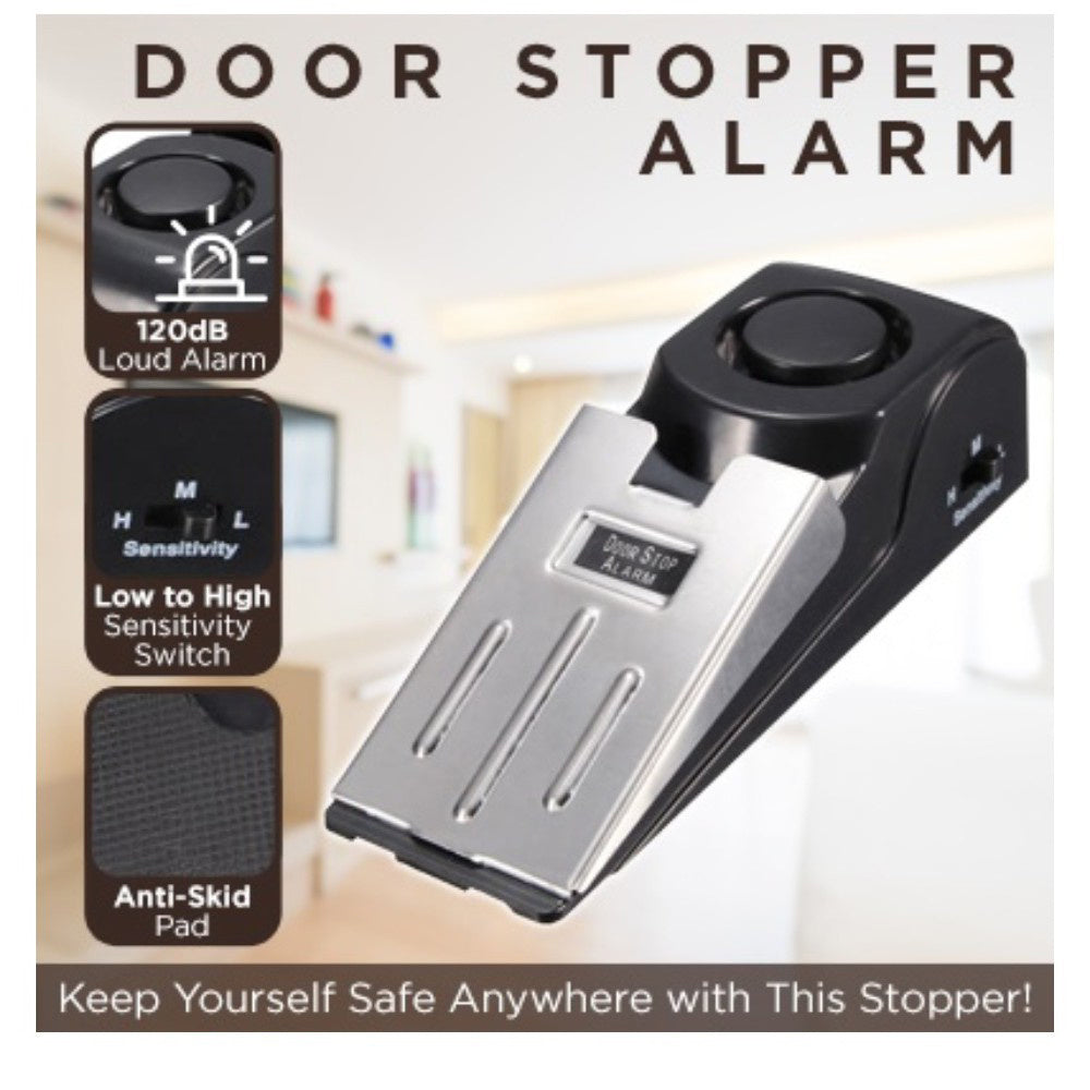 Wedge Door Stop Alarm System Device