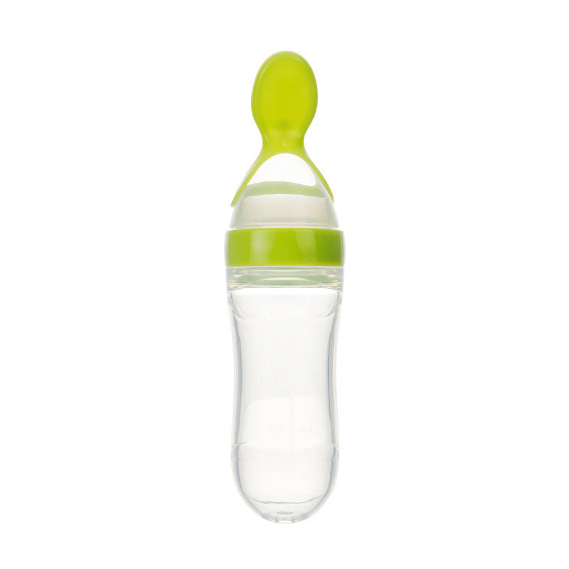 Newborn Baby Silicone Squeeze Feeding Spoon