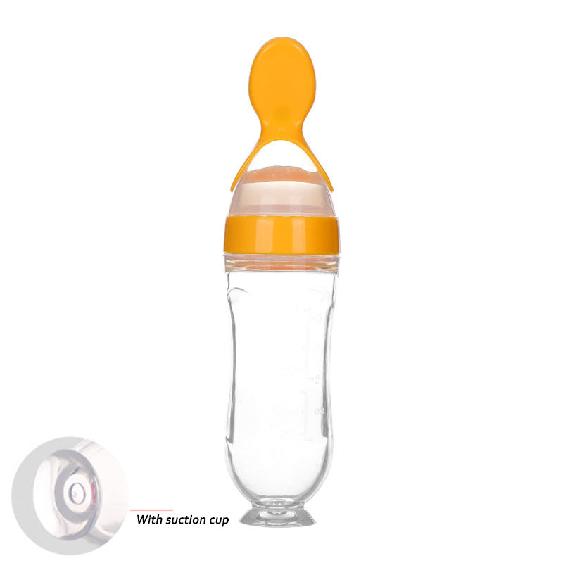 Newborn Baby Silicone Squeeze Feeding Spoon