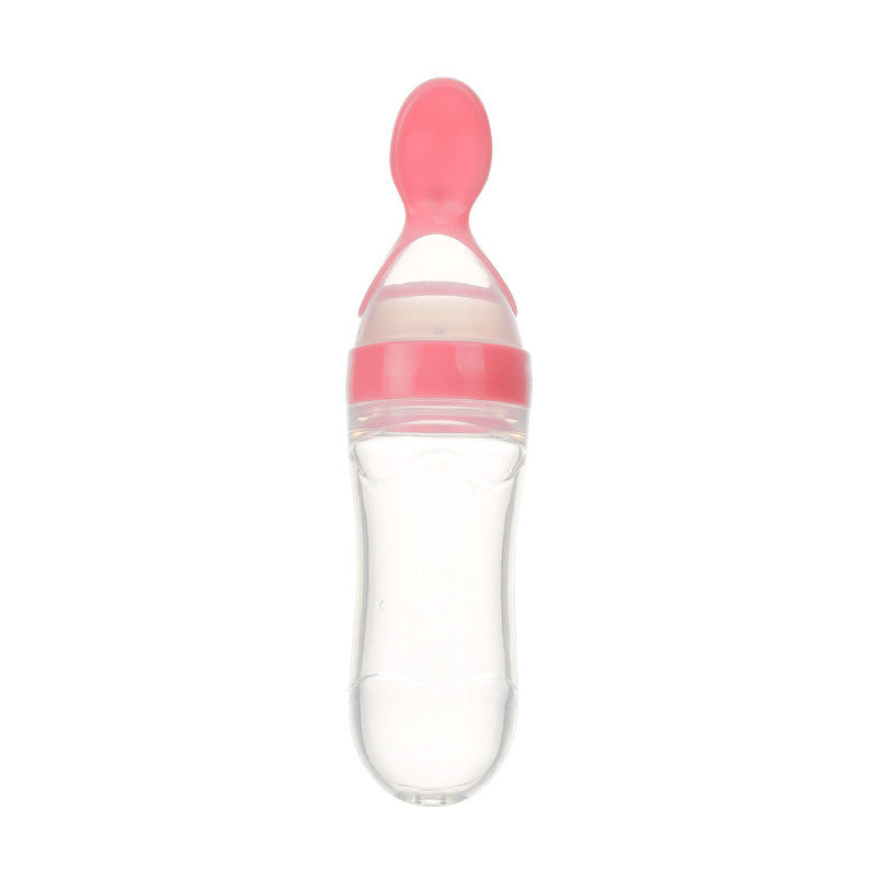 Newborn Baby Silicone Squeeze Feeding Spoon