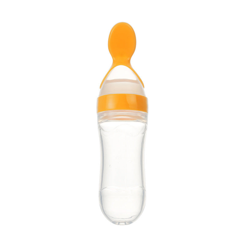 Newborn Baby Silicone Squeeze Feeding Spoon