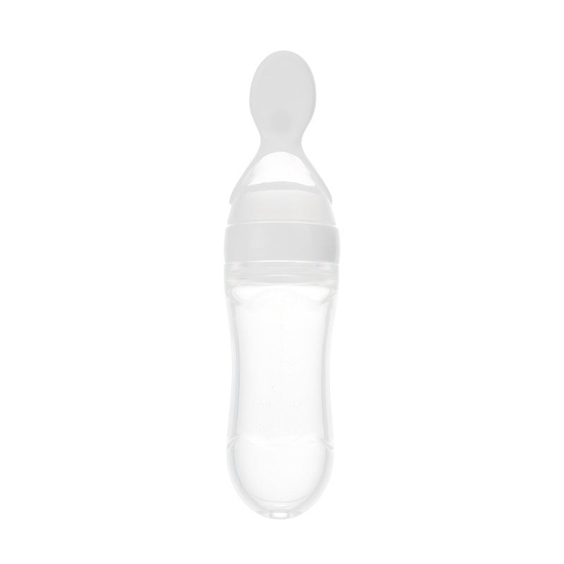 Newborn Baby Silicone Squeeze Feeding Spoon