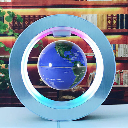 Round LED World Map Floating Levitation Light