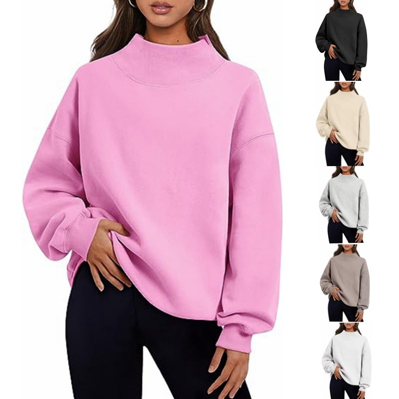 Women  Loose Tops Round Neck Hoodie  Clothing