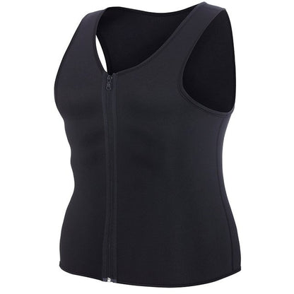 Fitness sports sweat sweat zipper vest