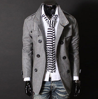 Men Fashion Woolen Coat