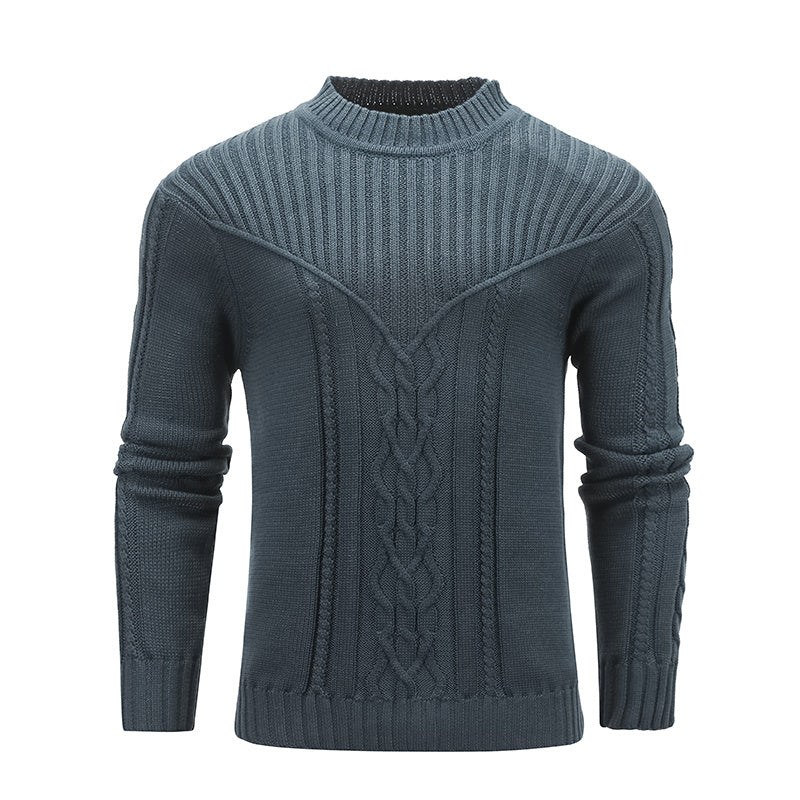 Men Fashion Solid Color Warm Sweater