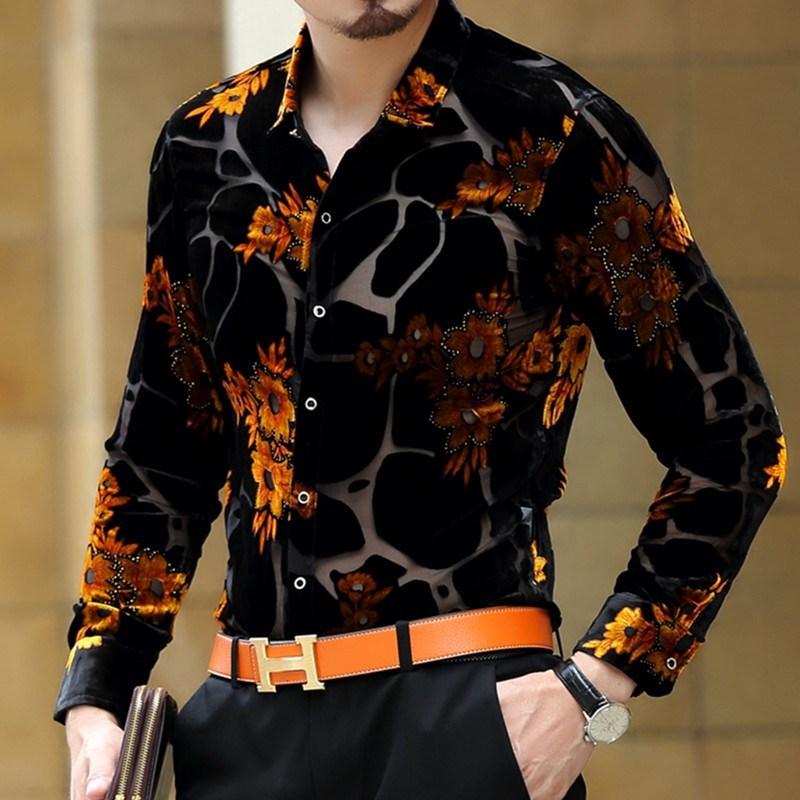 Men Long Sleeve Slim Fashion Shirt