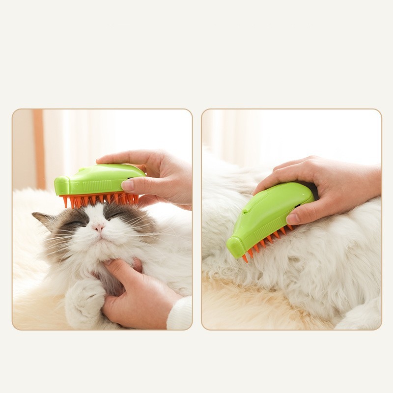 Cat 3 In 1 Steam Spray Massage Brush