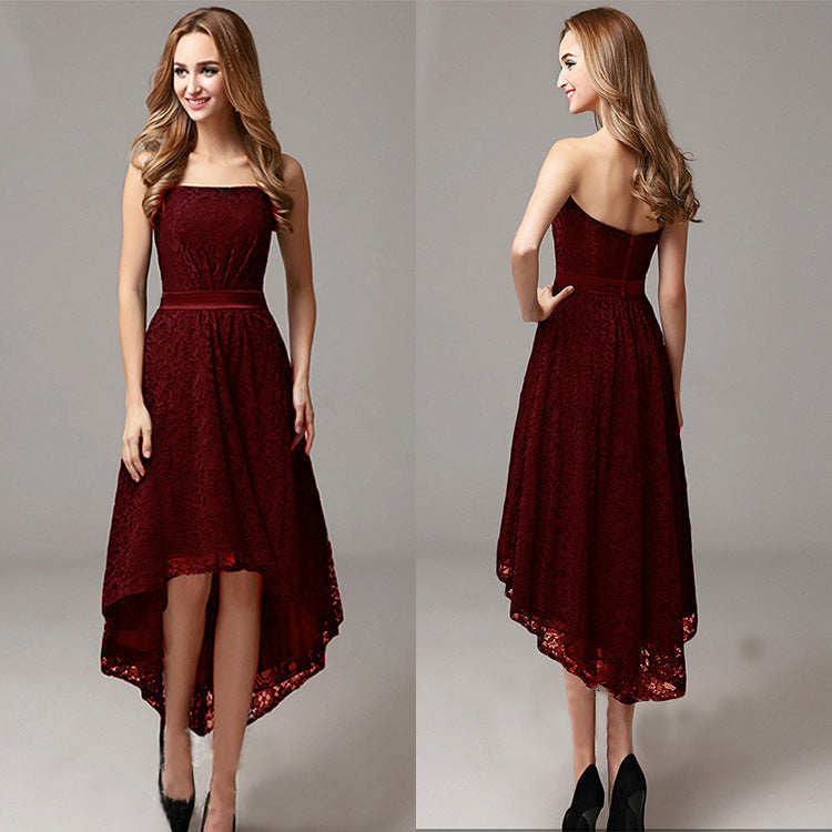 Women   Wrapped Chest   Slim Tail Cocktail Dress