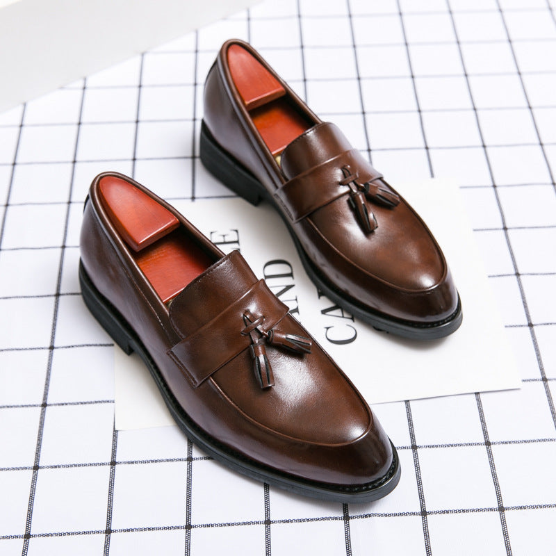 Men Classic Leather Wedding Dress Loafers