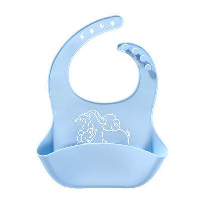 Baby Food Bib Meal Silicone Saliva Bag