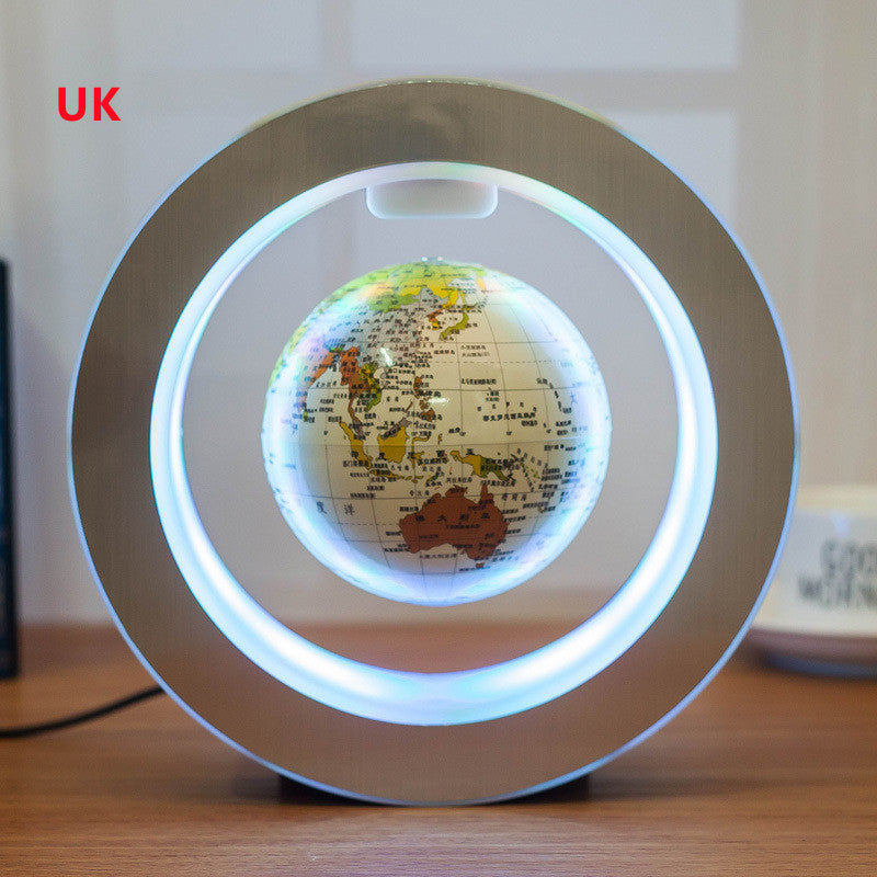 Round LED World Map Floating Levitation Light