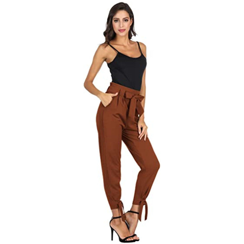 Women  Lace Up  Loose Fitting Trousers