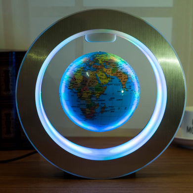 Round LED World Map Floating Levitation Light