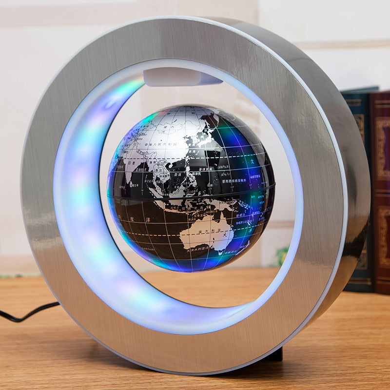 Round LED World Map Floating Levitation Light