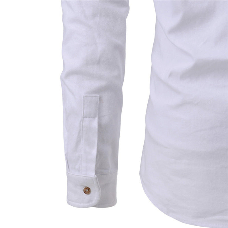 Men Slim Long Sleeve Dress Shirt