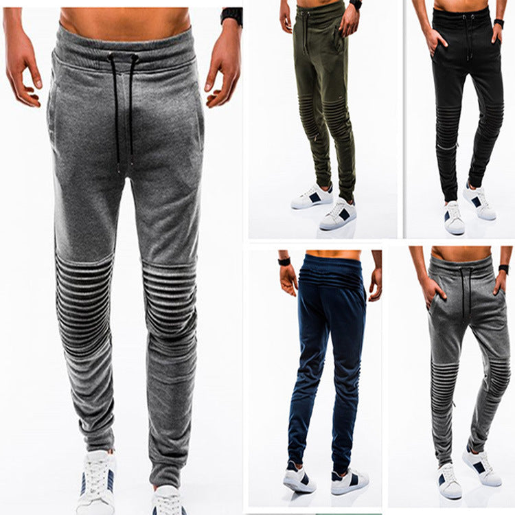 Men Fashion Folding Casual Trousers