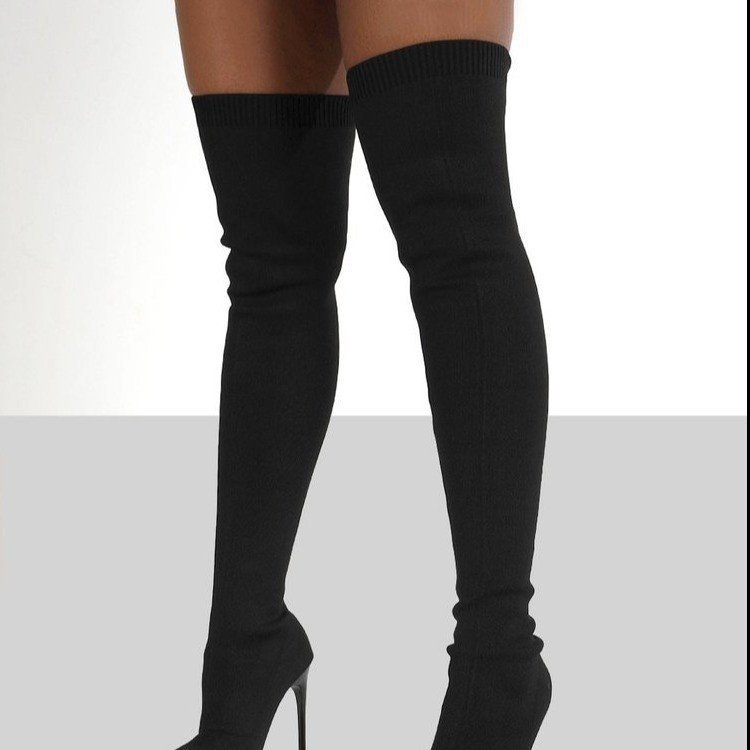 Women Fashion Flying Woven Knee Socks