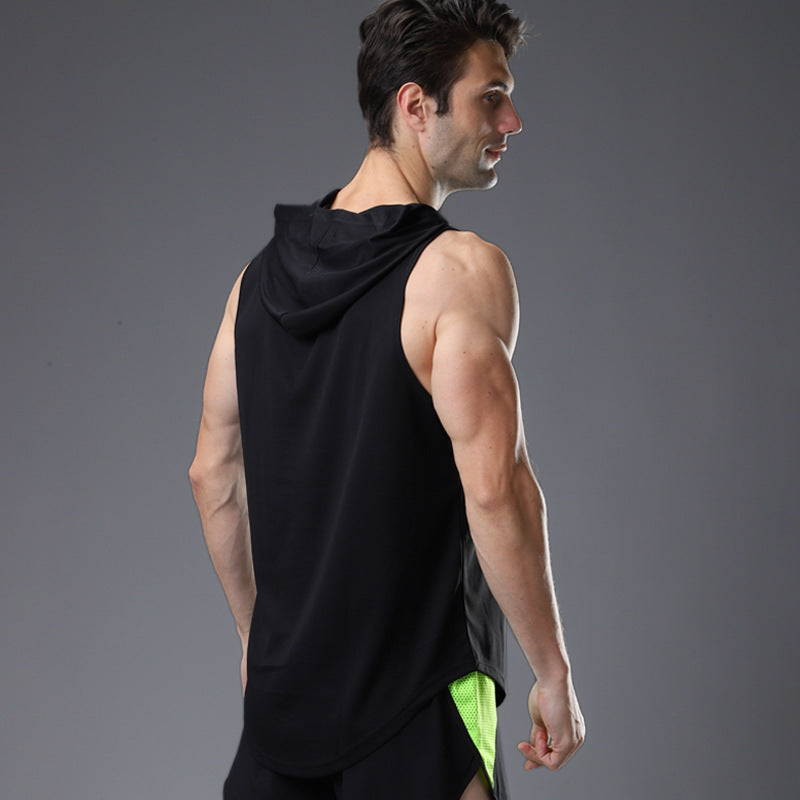 Men  Fashion Hooded Fitness Vest