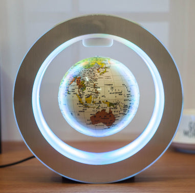 Round LED World Map Floating Levitation Light