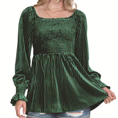 Women Clothing Off-the-shoulder Long Sleeve Top