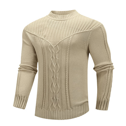 Men Fashion Solid Color Warm Sweater