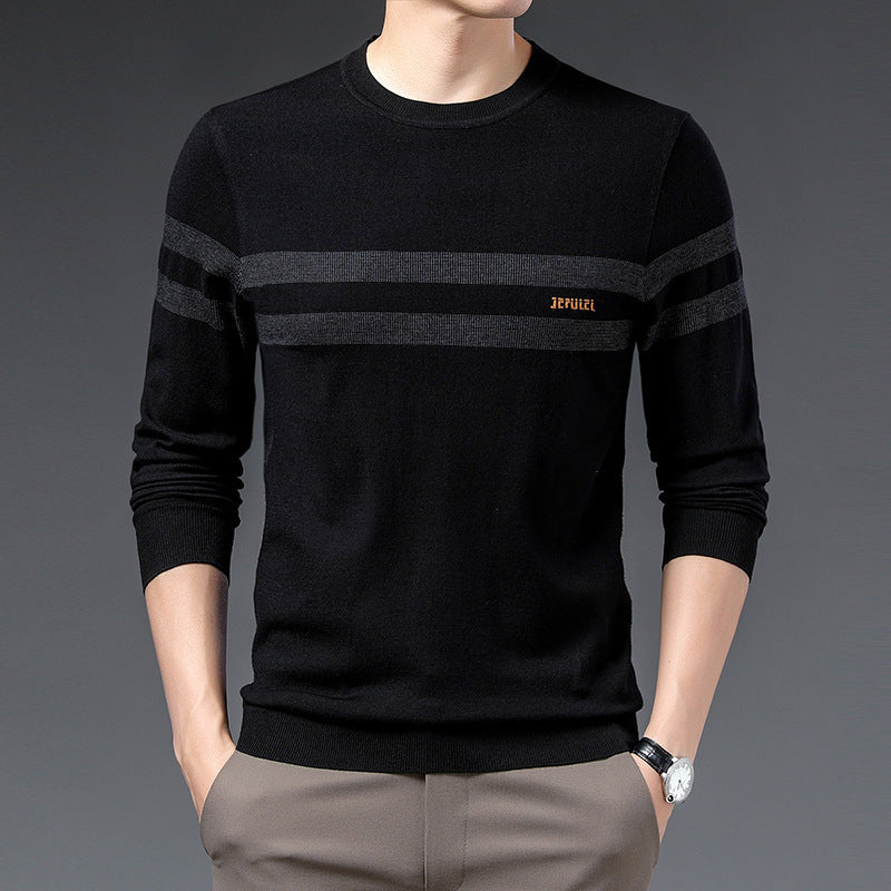 Men Round Neck Fashion Pullover Sweater