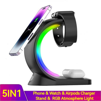 4 In 1 Magnetic Wireless  Light Fast Charger