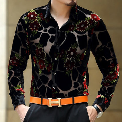 Men Long Sleeve Slim Fashion Shirt