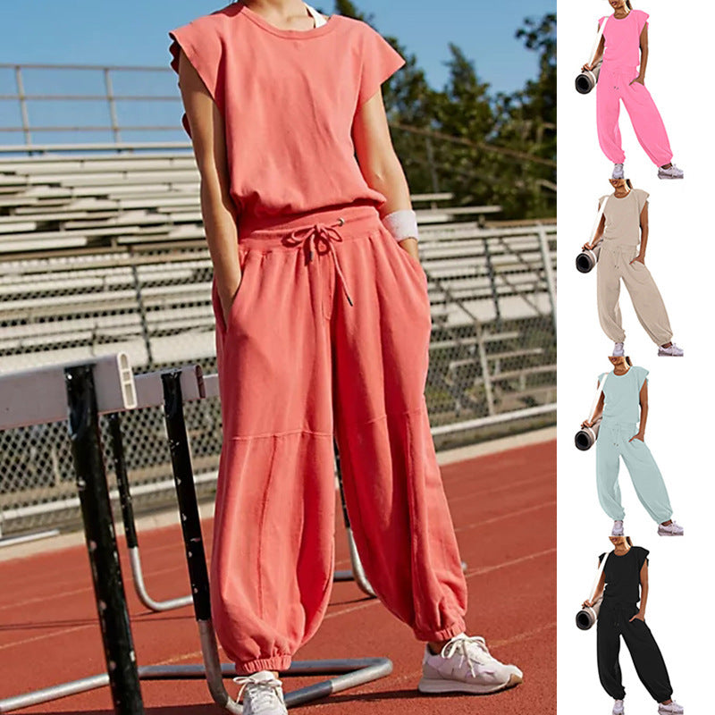 Women Summer Loose Sleeveless Long Jumpsuit