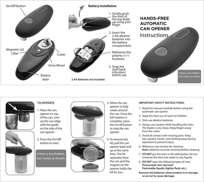 Automatic Electric Portable Can Opener