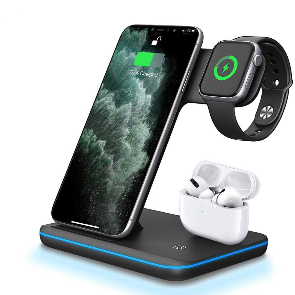 3 In 1 Mobile Phone Watch Wireless Charger Stand