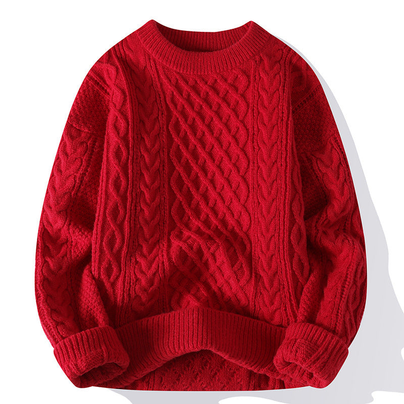 Men Fashion Personalized Twist Knitwear