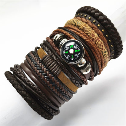 Men 10pcs Fashion Bracelets Set