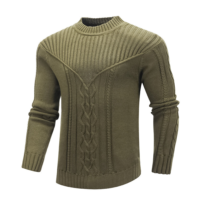 Men Fashion Solid Color Warm Sweater