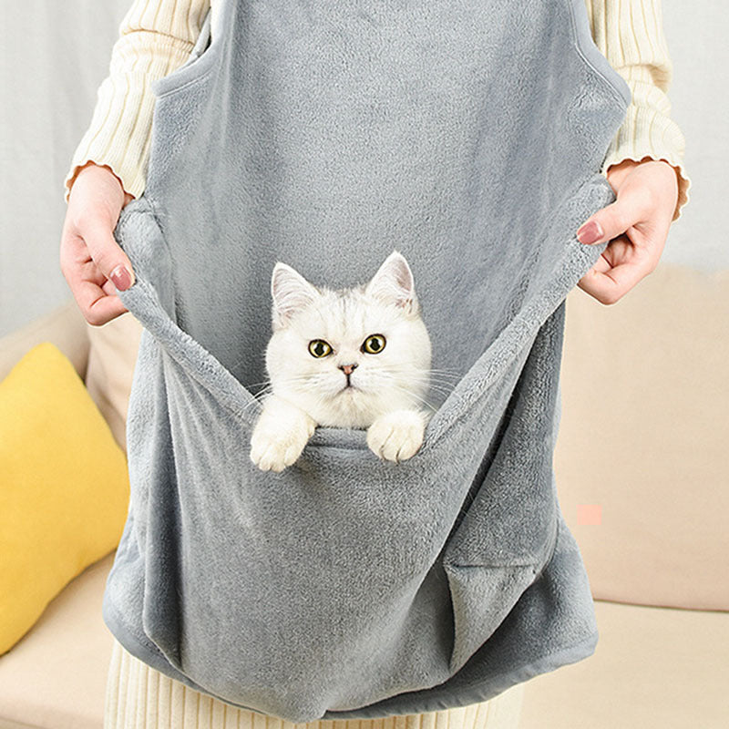 Cat Non-stick Anti-grab Soft Plush Apron