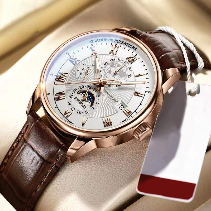 Men Fashion Business Personality Belt Watch