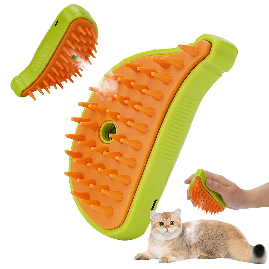 Cat 3 In 1 Steam Spray Massage Brush